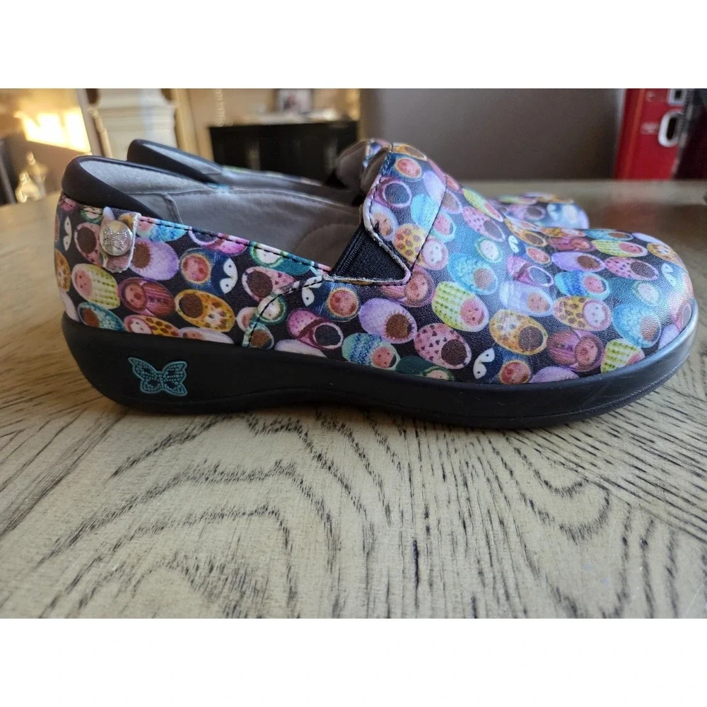 Alegria Clogs Nursing Shoes Size 37-6.5/7 Multicolor Babies Comfort Leather - Picture 6 of 16